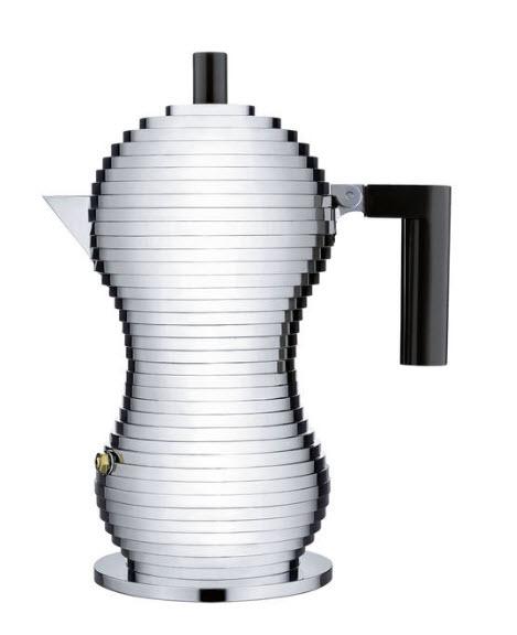 Espresso-percolator PULCINA 70 ml, zwart handvat, Alessi
