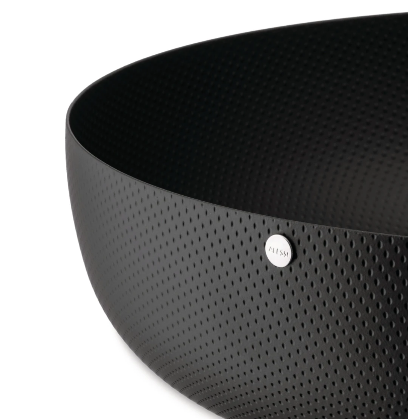 Fruitschaal TEXTURE 21 cm, zwart, Alessi