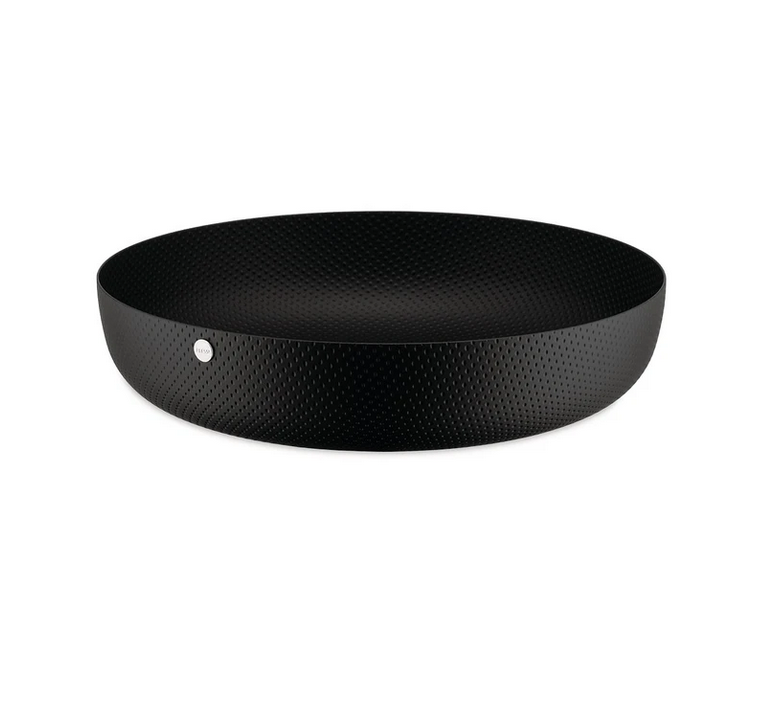 Fruitschaal TEXTURE 21 cm, zwart, Alessi