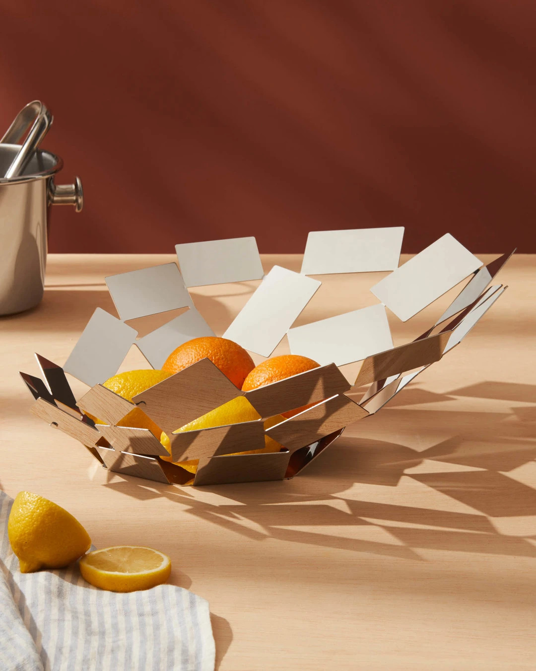 Fruitschaal LA STANZA DELLO SCIROCCO 42 cm, roestvrij staal, Alessi