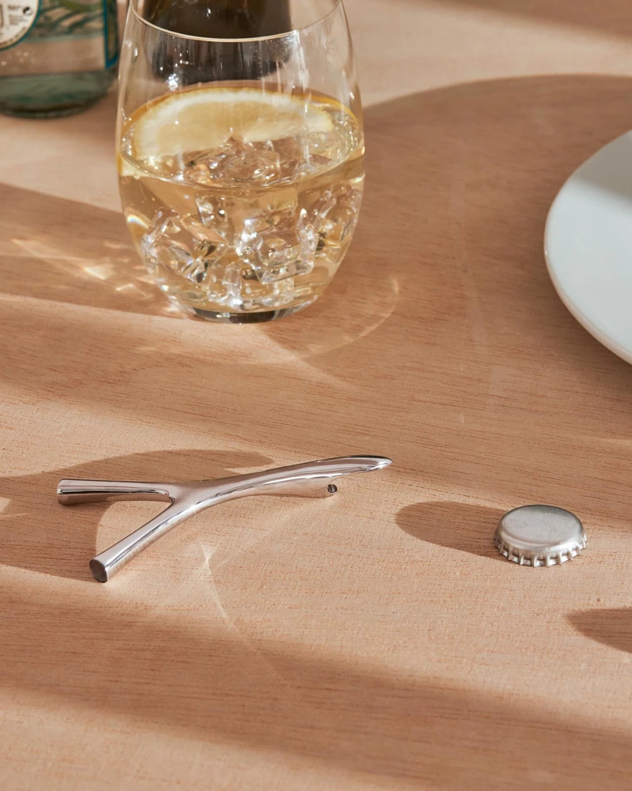 Flesopener VIRGULA 10 cm, roestvrij staal, Alessi