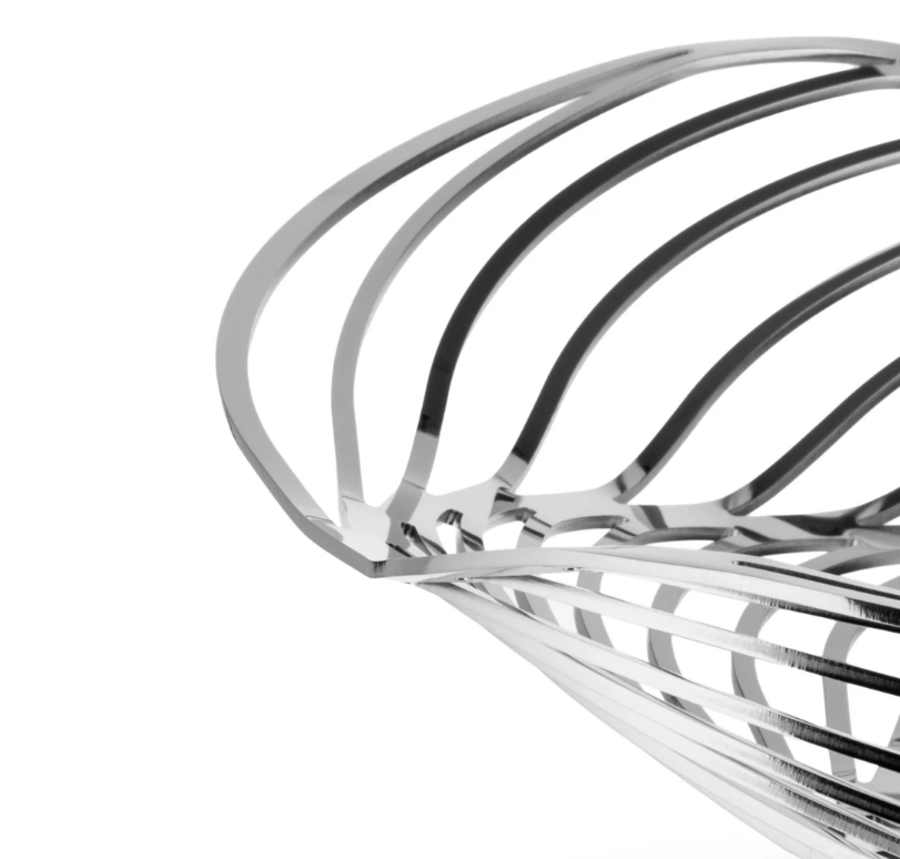 Fruitschaal TRINITY 33 cm, laag, zilver, Alessi