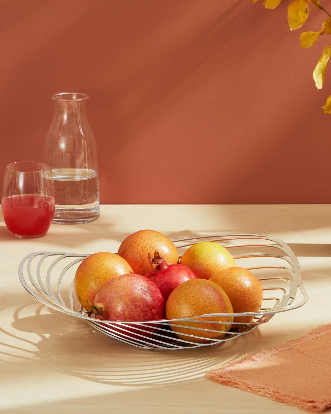 Fruitschaal TRINITY 33 cm, laag, zilver, Alessi