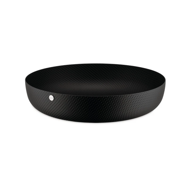 Fruitschaal TEXTURE 29 cm, zwart, Alessi