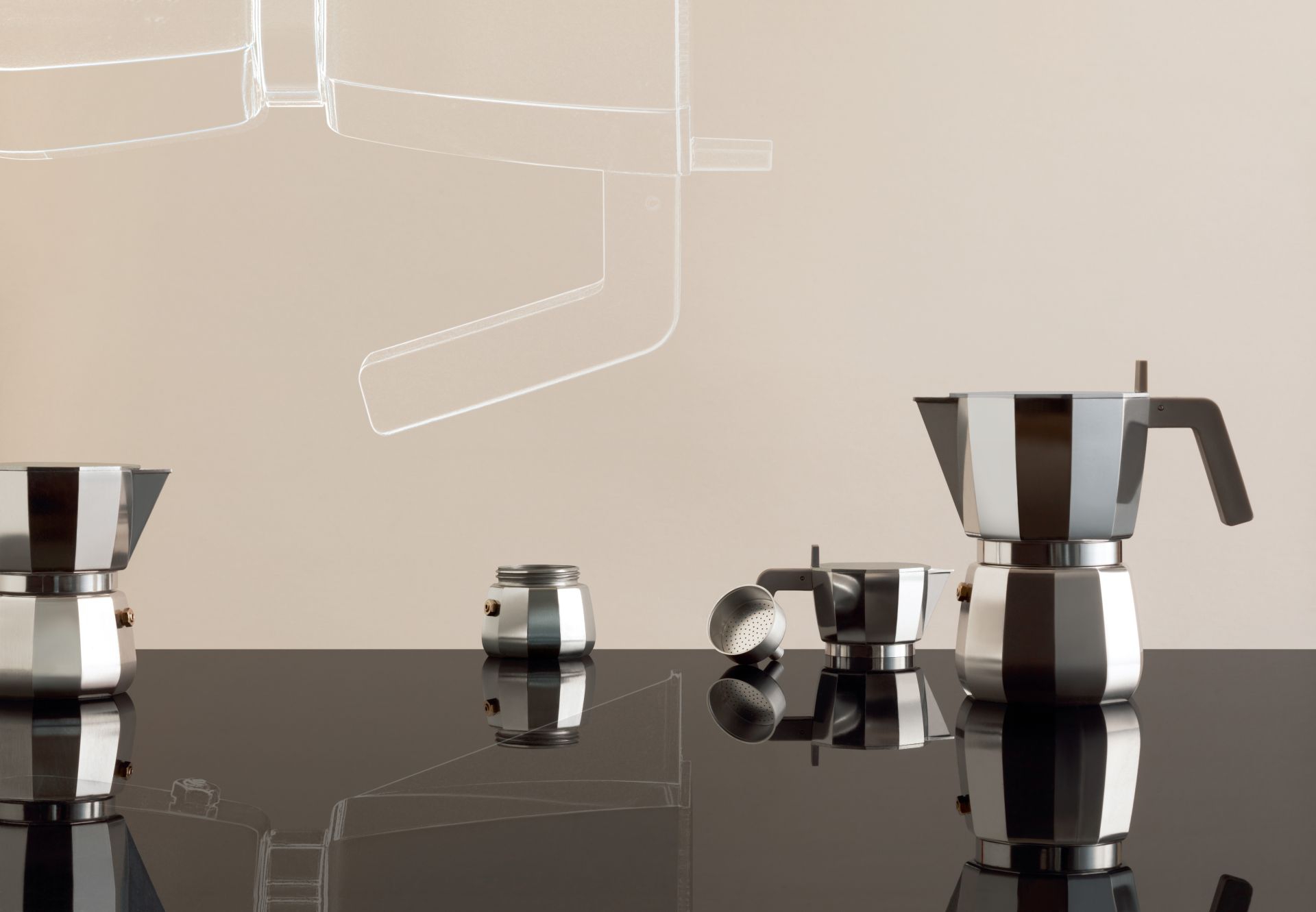 Espresso-percolator MOKA 150 ml, Alessi