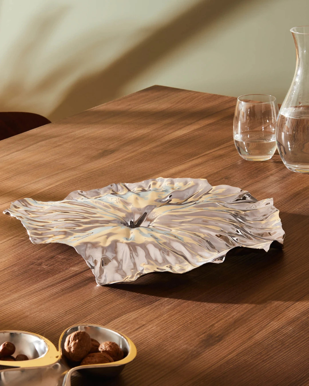 Decoratief dienblad LOTUS 45 cm, roestvrij staal, Alessi