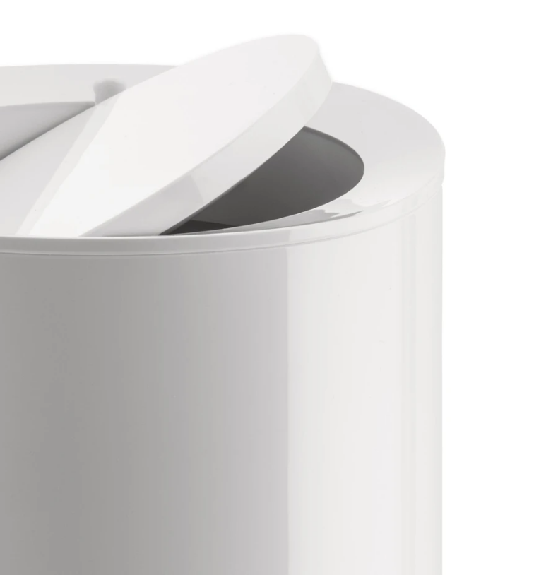 Badkamerprullenbak BIRILLO 21 cm, wit, Alessi
