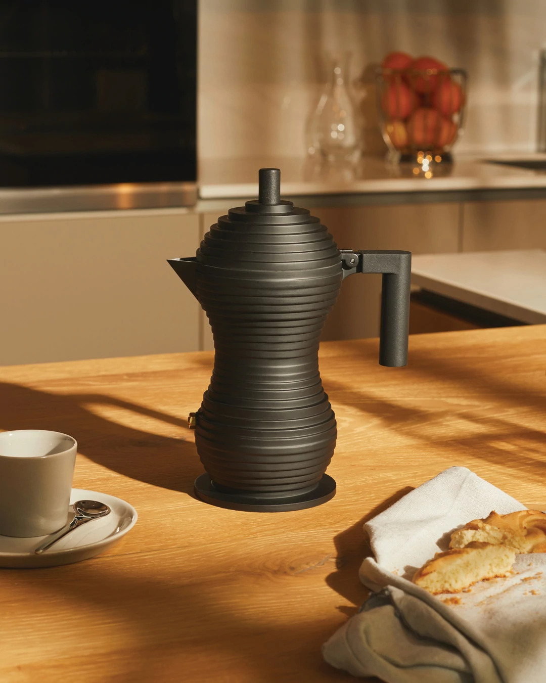 Espresso-percolator PULCINA 70 ml, zwart, Alessi