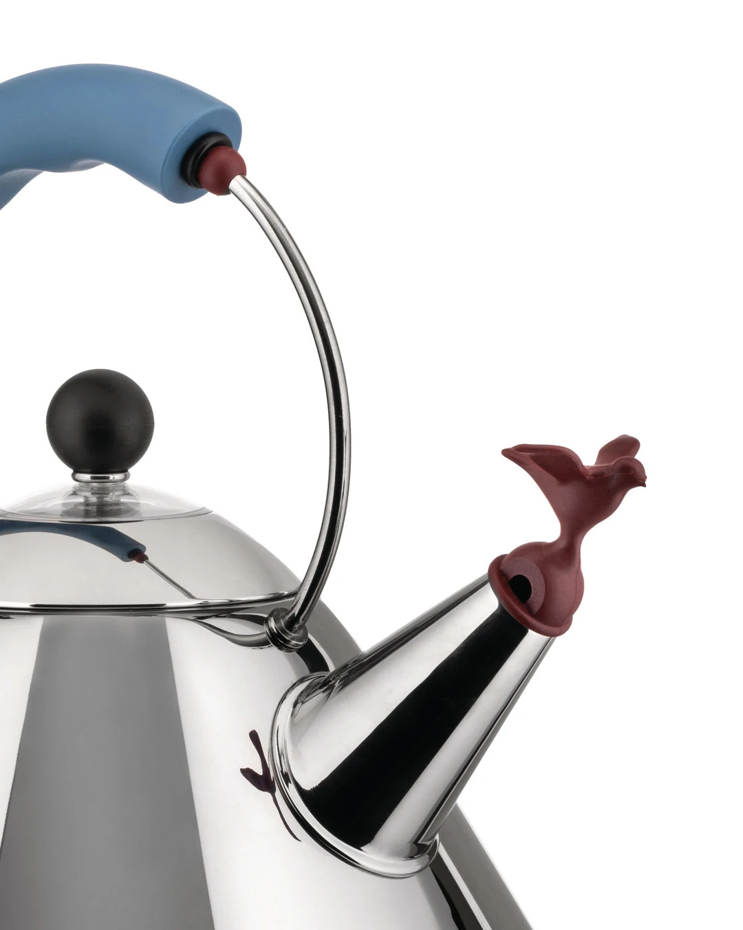 Fluitketel 9093 2 l, zilver/zwart, Alessi