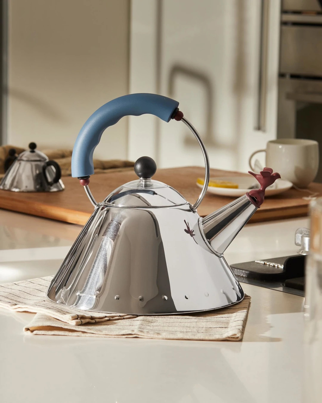 Fluitketel 9093 2 l, zilver/zwart, Alessi