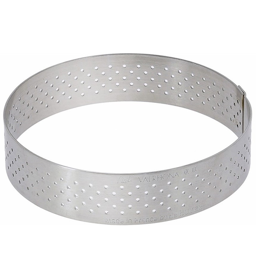 Taartring 28,5 cm, rond, hoog, RVS, de Buyer