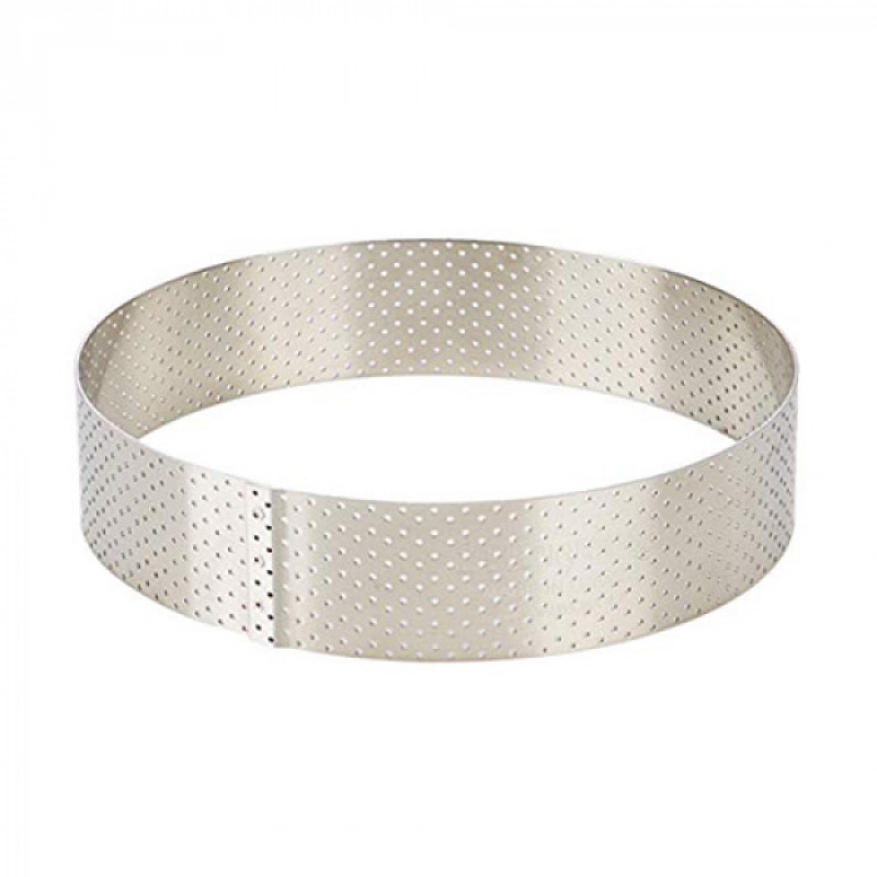 Taartring 15,5 cm, rond, hoog, RVS, de Buyer
