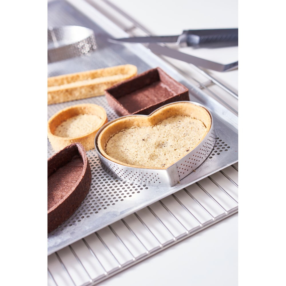 Bakring 8 cm, hartvormig, RVS, de Buyer