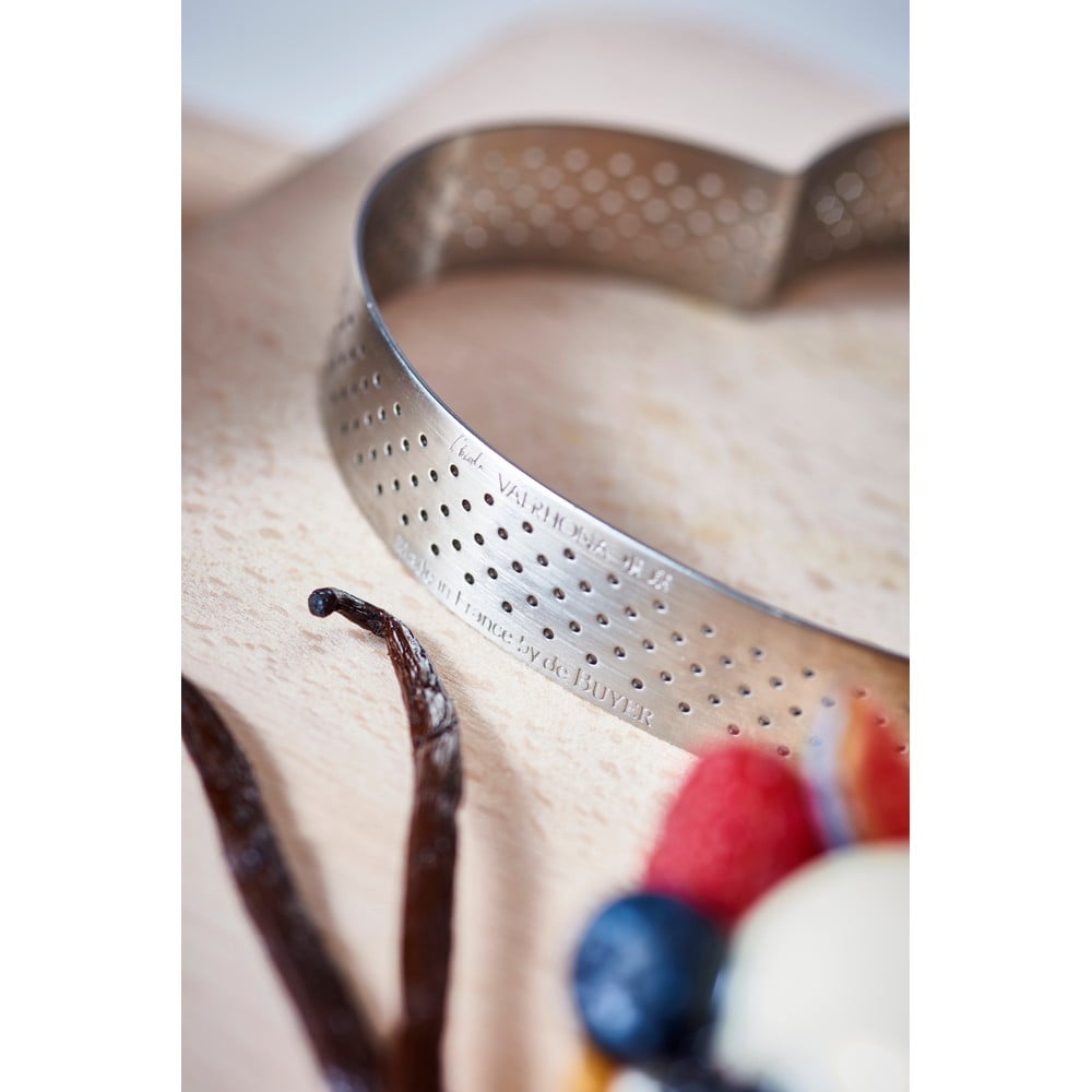 Bakring 12 cm, hartvormig, RVS, de Buyer