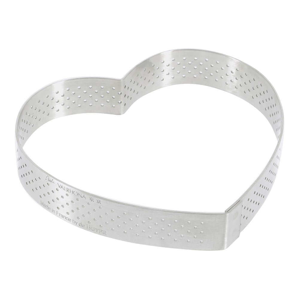Bakring 12 cm, hartvormig, RVS, de Buyer
