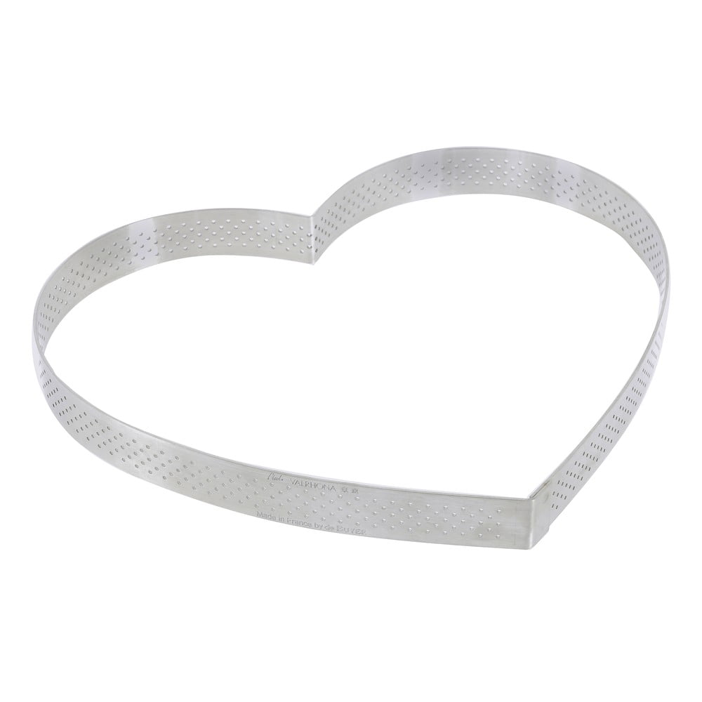 Bakring 22 cm, hartvormig, RVS, de Buyer