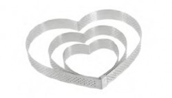 Bakring 22 cm, hartvormig, RVS, de Buyer