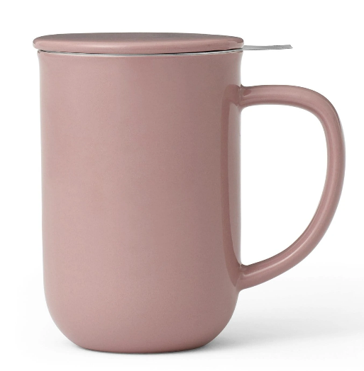 Theemok met infuser MINIMA 500 ml, met deksel, roze, porselein, Viva Scandinavia