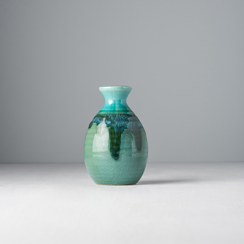 Sake-fles 350 ml, blauwgroen, MIJ