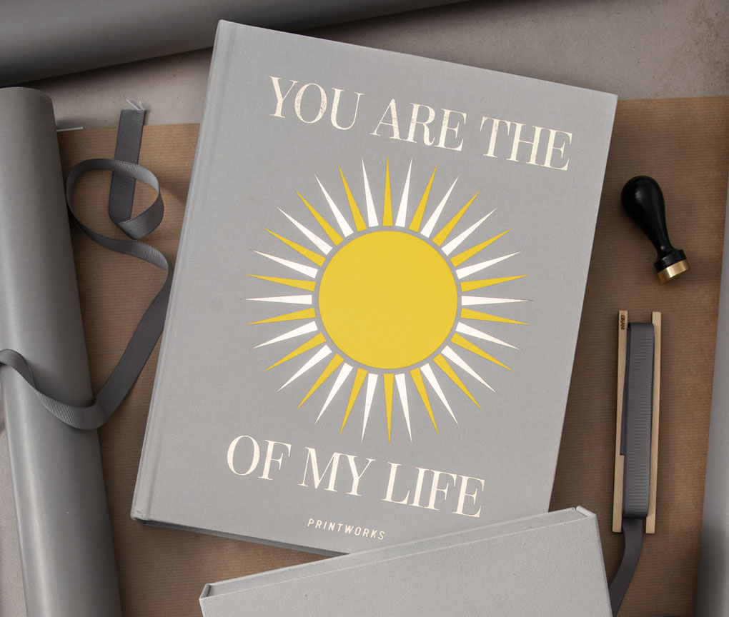 Fotoalbum YOU ARE SUNSHINE, grijs, Printworks