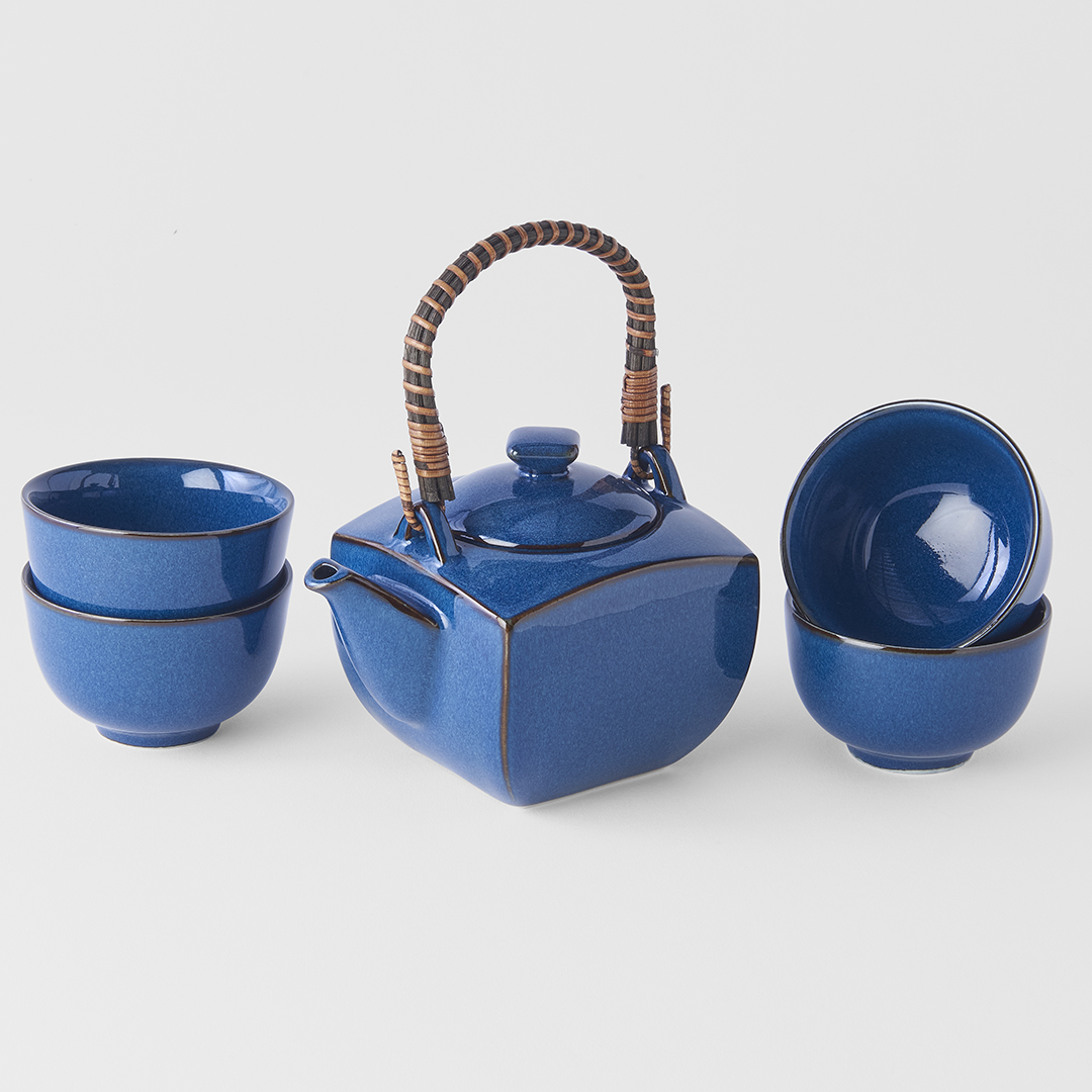 Theeservies BLUE POT, 5-delig, MIJ