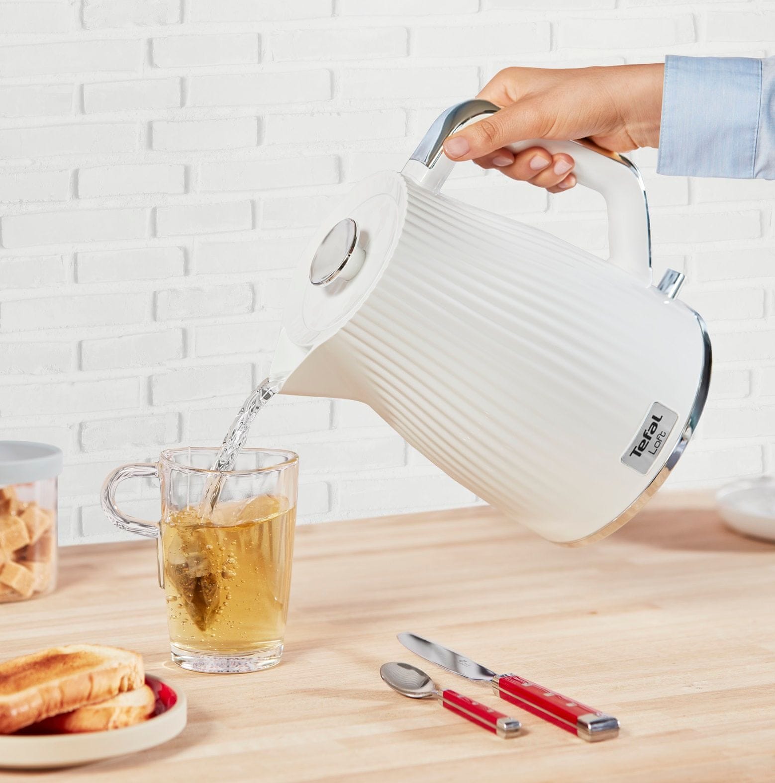 Waterkoker THE LOFT 1,7 l, wit, Tefal