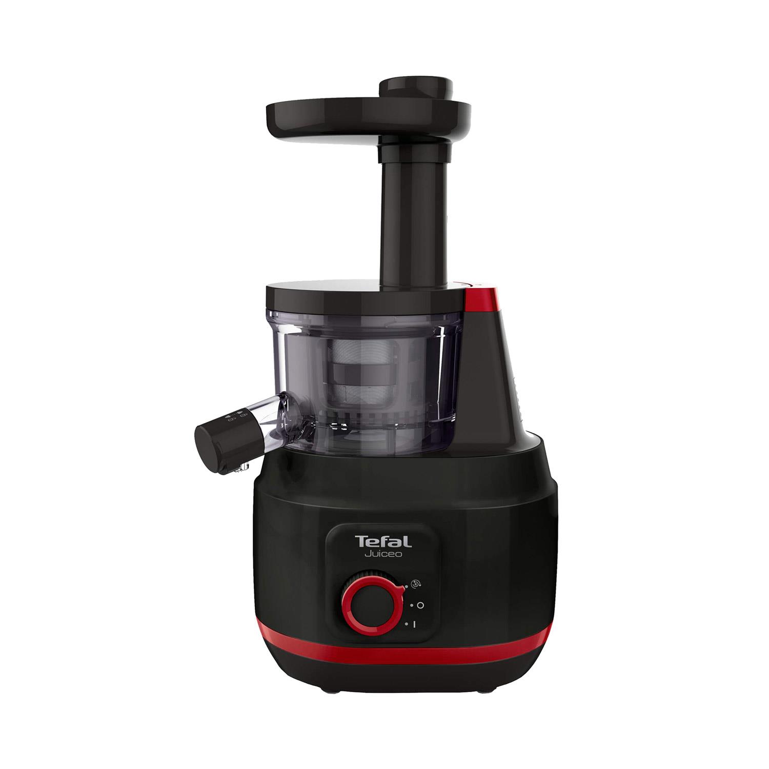 Slow juicer 2SP ZC150838, 150 W, zwart/rood, Tefal