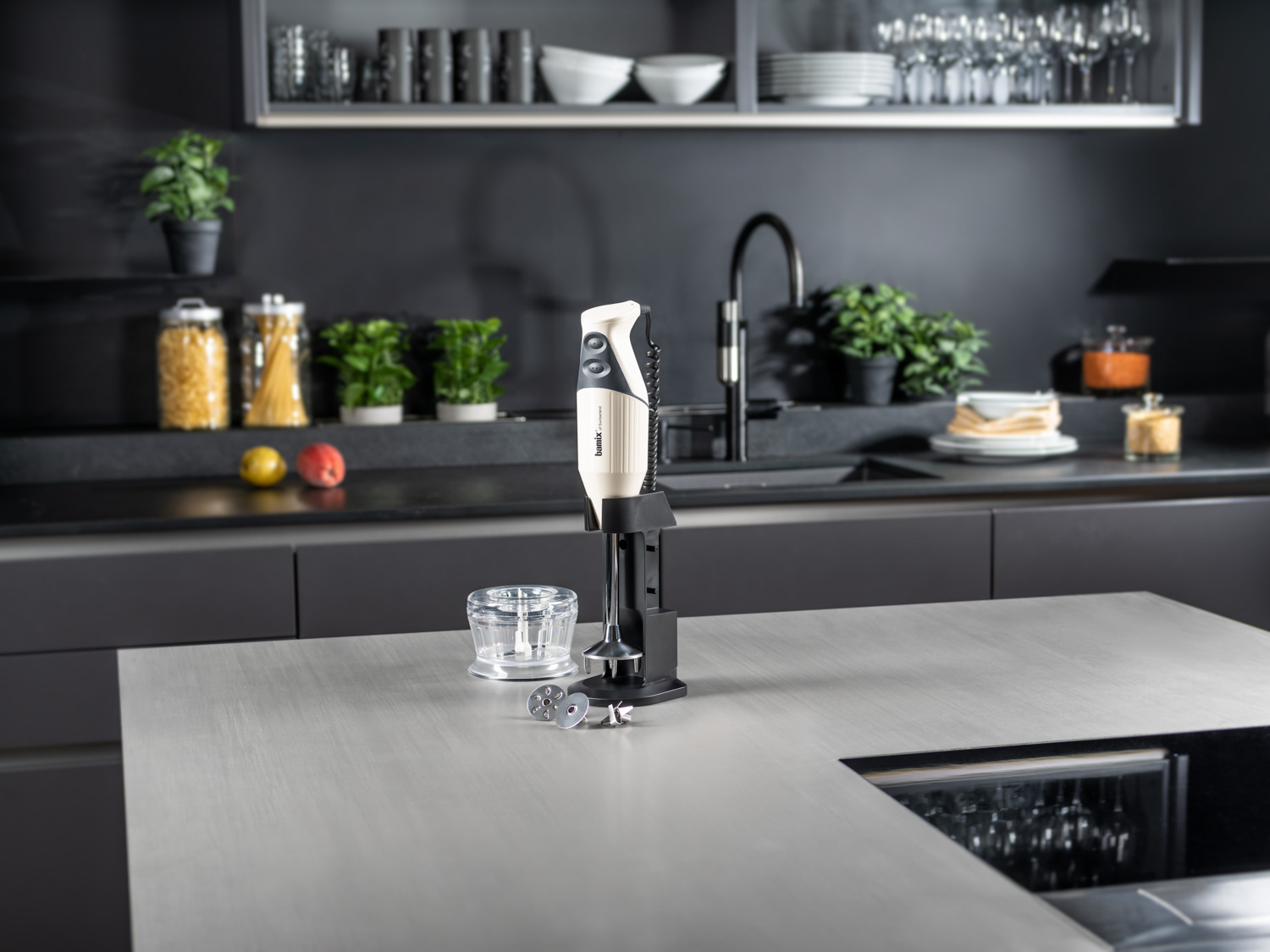 Staafmixer DELUXE type D, 200 W, crème, Bamix