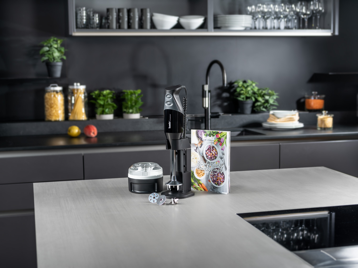 Staafmixer SIMPLY HEALTHY type D, 200 W, zwart, Bamix