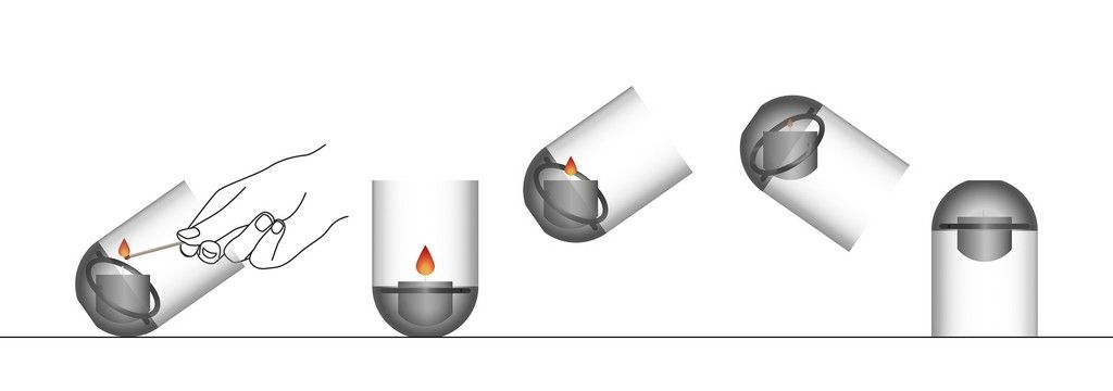 Windlicht GRAVITY CANDLE M90, Höfats