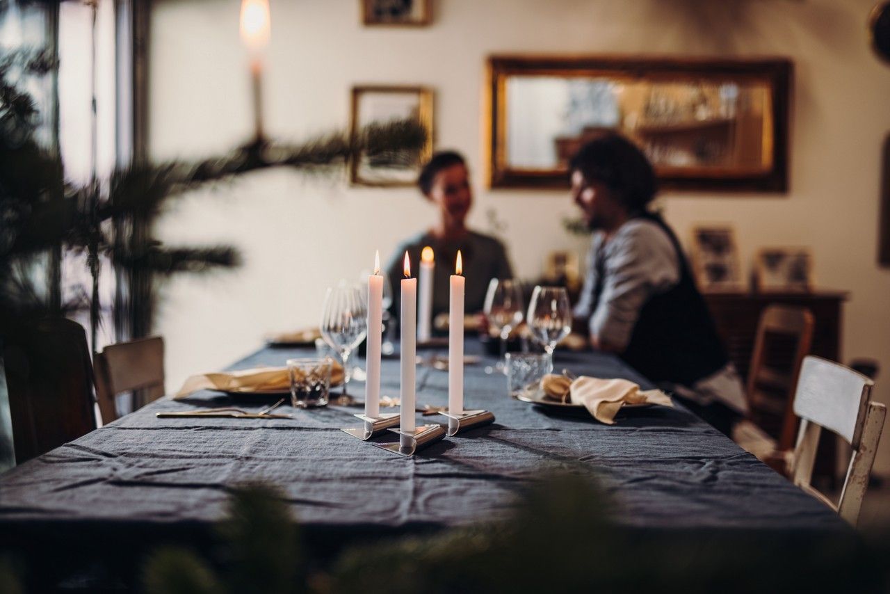 Kandelaar SQUARE CANDLE, set van 4 stuks, roestvrij staal, Höfats