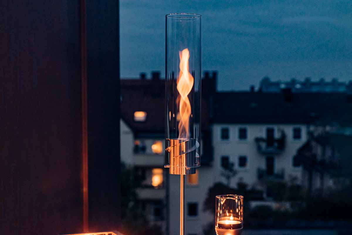 Tuinfakkel SPIN 120, zilver, Höfats