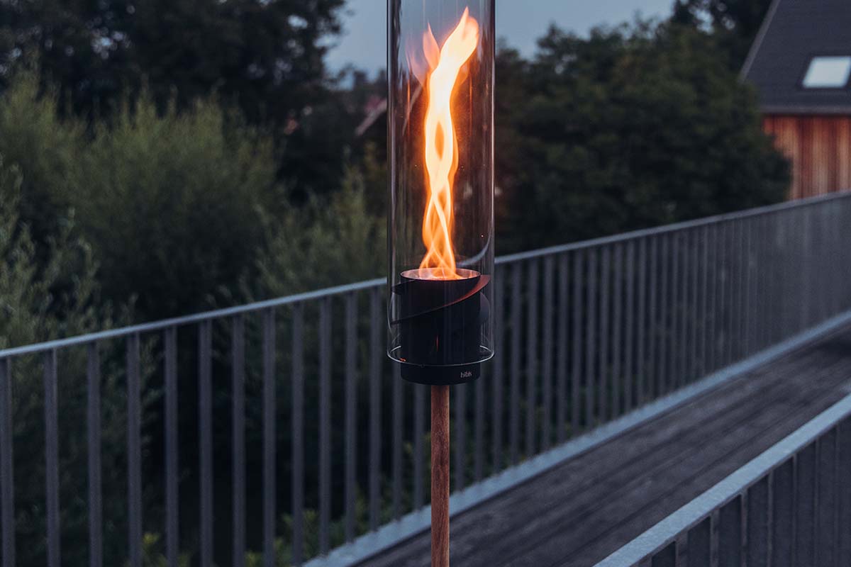 Grondspies voor tuinfakkel SPIN, eikenhout, Höfats
