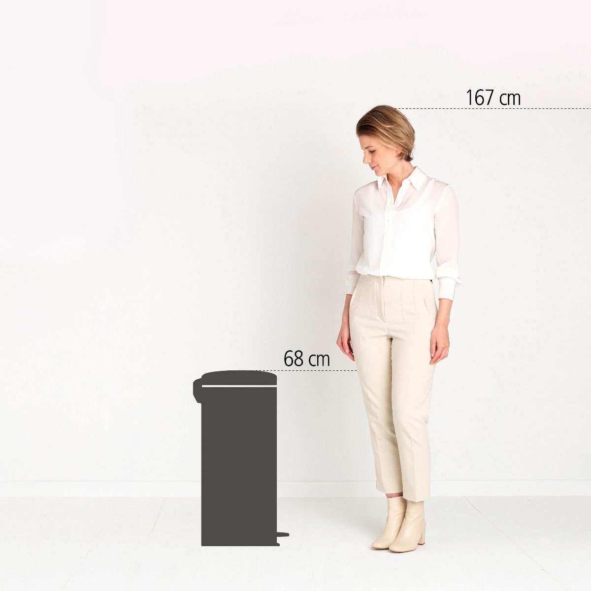 Pedaalemmer NEWICON 30 l, mineraalgrijs, Brabantia
