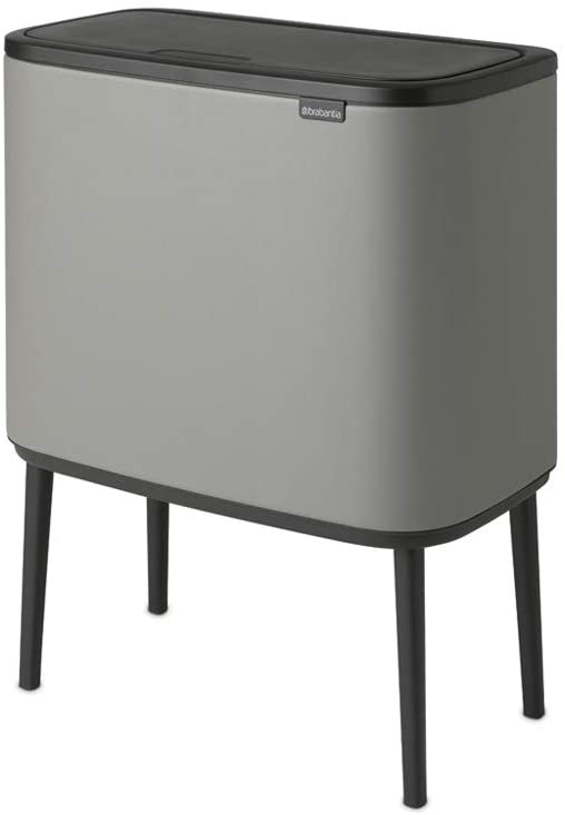 Touch afvalemmer BO TOUCH BIN 11 + 23 l, donkergrijs, Brabantia