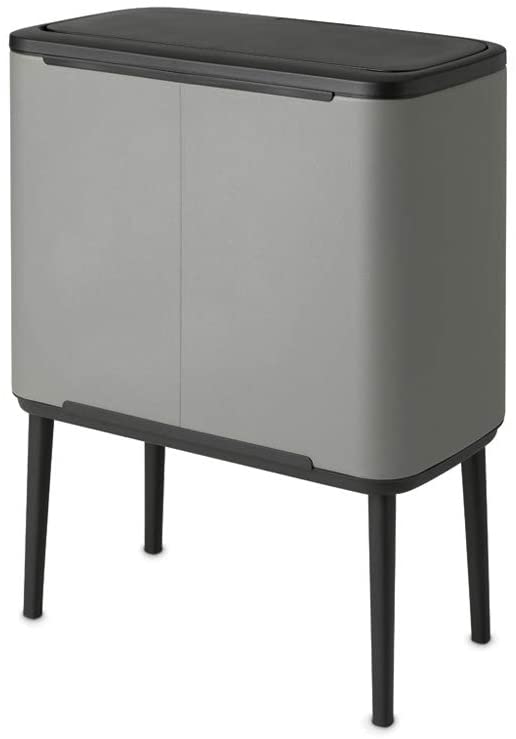 Touch afvalemmer BO TOUCH BIN 11 + 23 l, donkergrijs, Brabantia