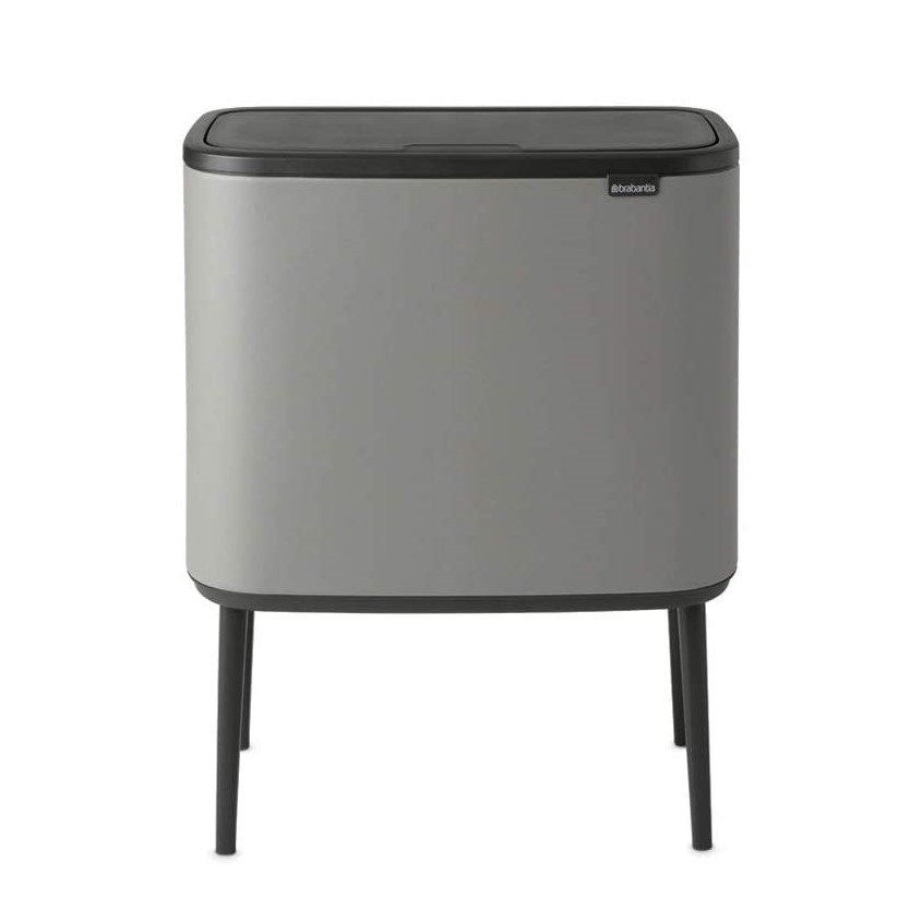 Touch afvalemmer BO TOUCH BIN 11 + 23 l, donkergrijs, Brabantia