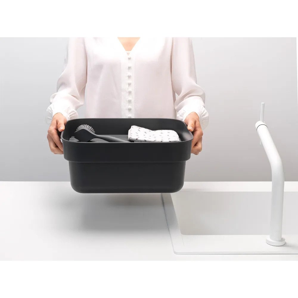 Afwasbak, met lekbak, donkergrijs, Brabantia