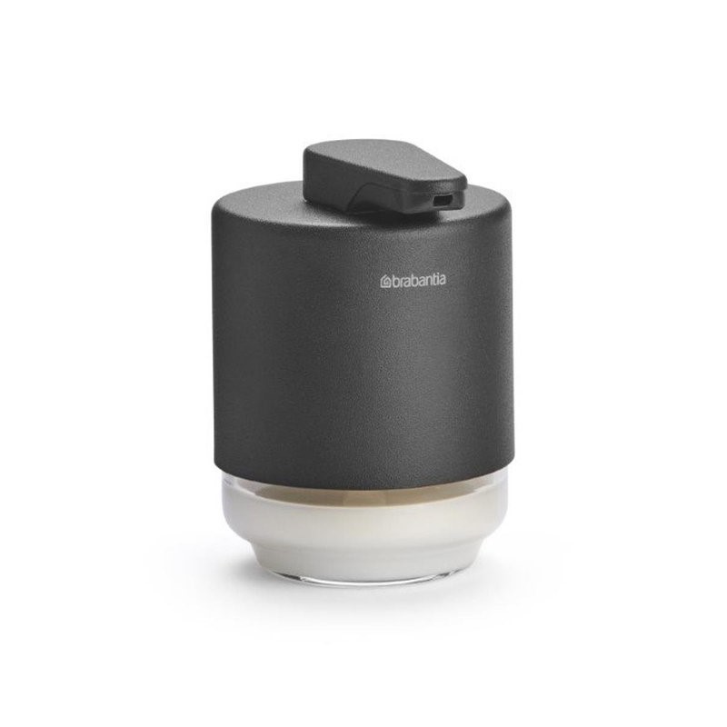 Zeepdispenser MINDSET 200 ml, mineraalgrijs, staal en glas, Brabantia