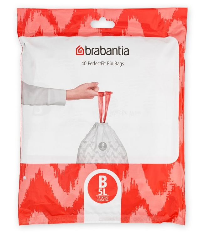 Vuilniszakken B PERFECTFIT 5 l, 40 stuks, Brabantia