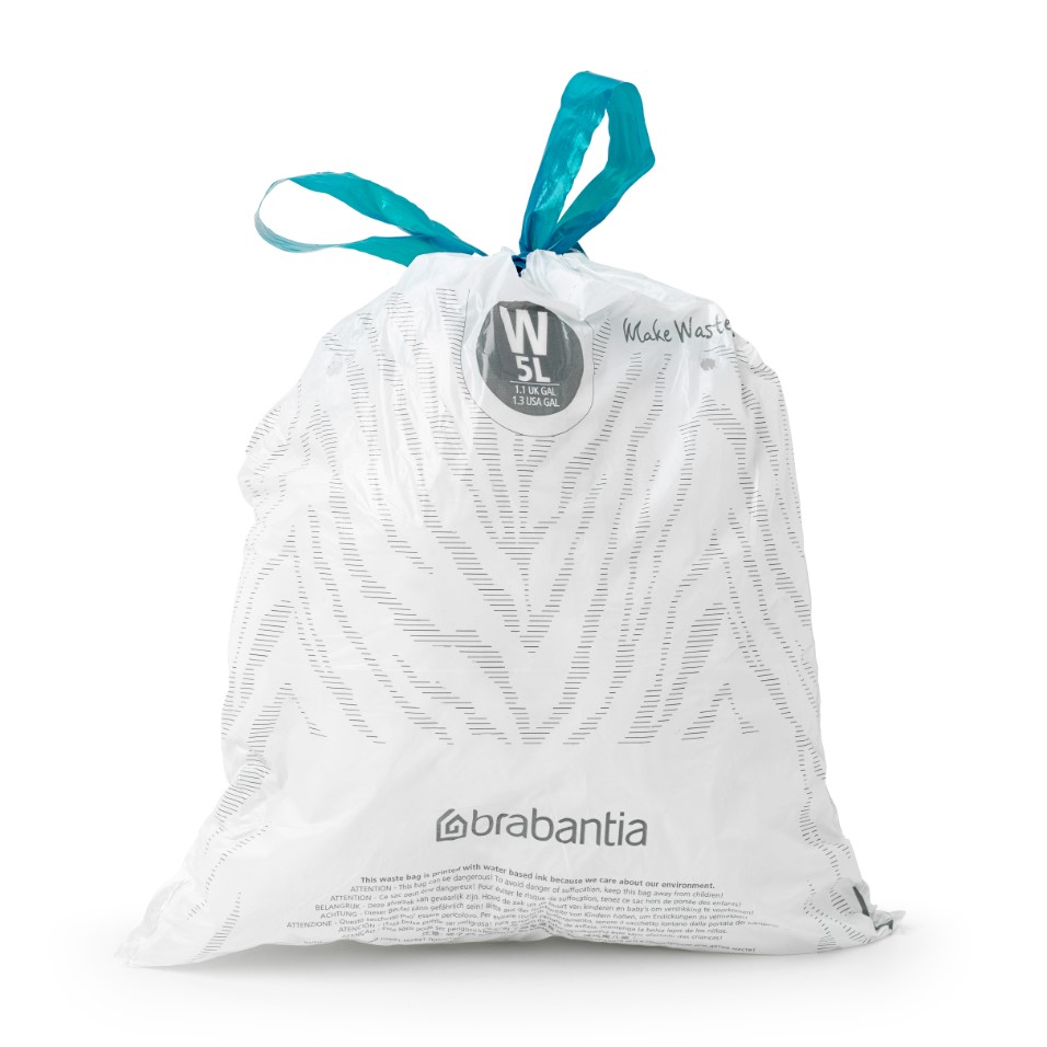 Vuilniszakken W PERFECTFIT 5 l, 200 stuks, Brabantia