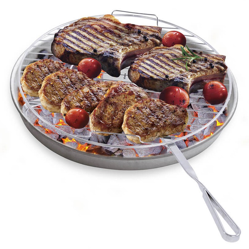Grilpan met grillrooster (set) BBQ 500, 30 cm, Alfa Forni