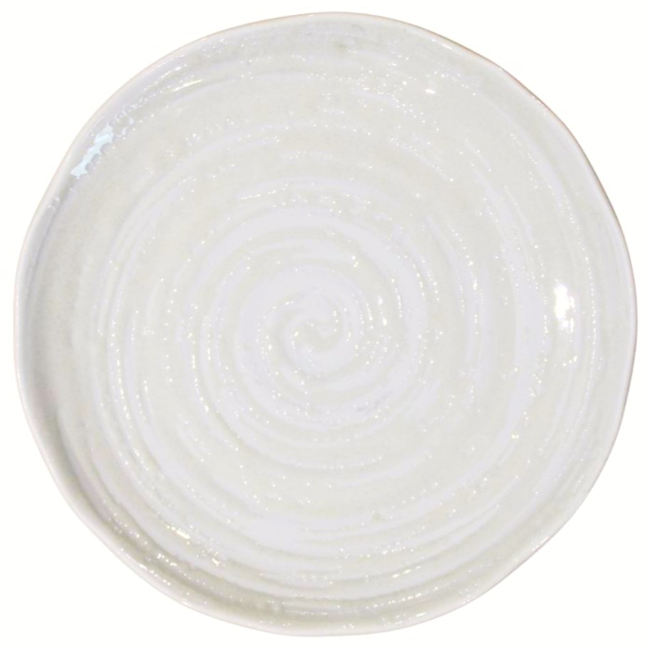 Tapasbord WHITE SPIRAL, 16 cm, wit, MIJ