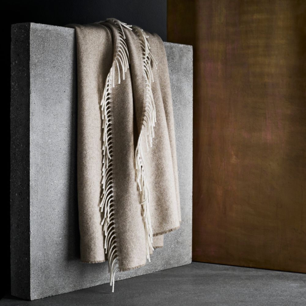 Plaid CASHMERE 120 x 190 cm, natuurlijk bruin, kasjmier, Fritz Hansen