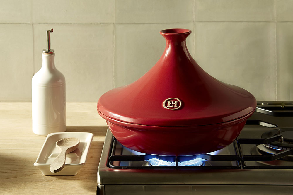 Tajine V 2 l antraciet Houtskool Emile Henry