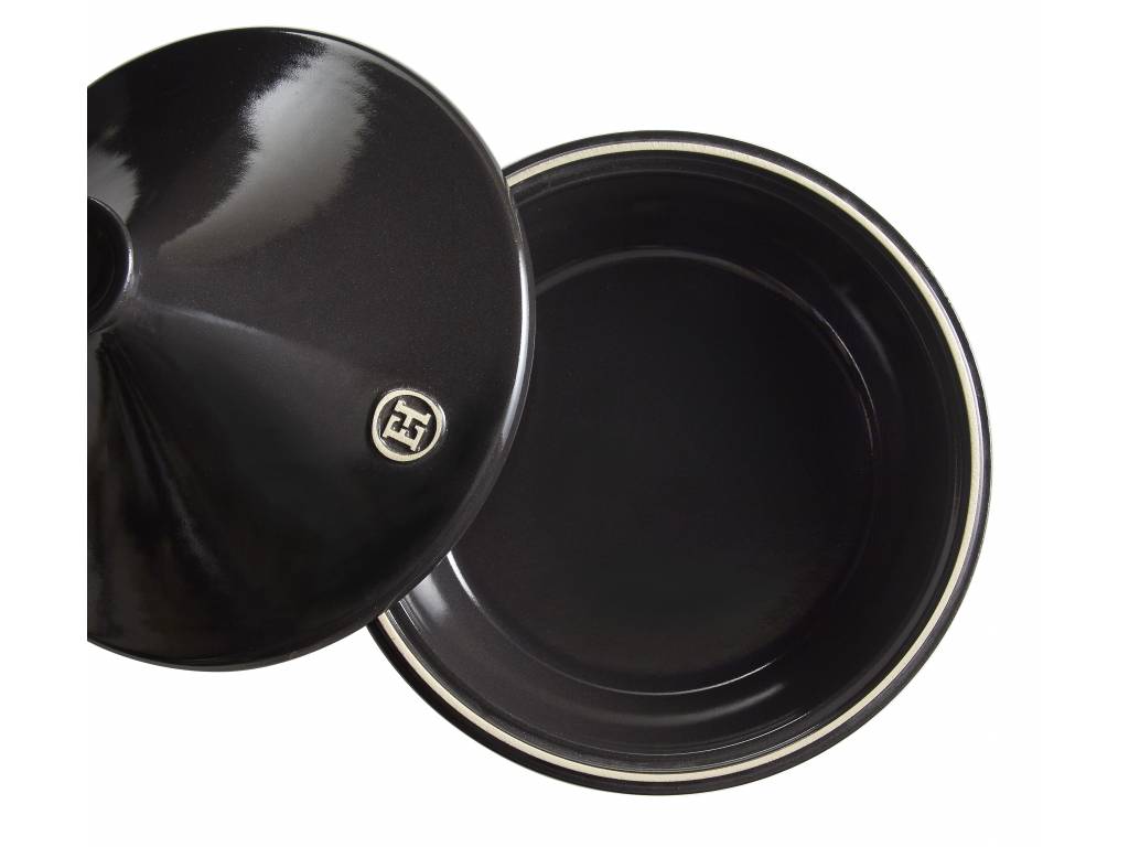 Tajine V 2 l antraciet Houtskool Emile Henry