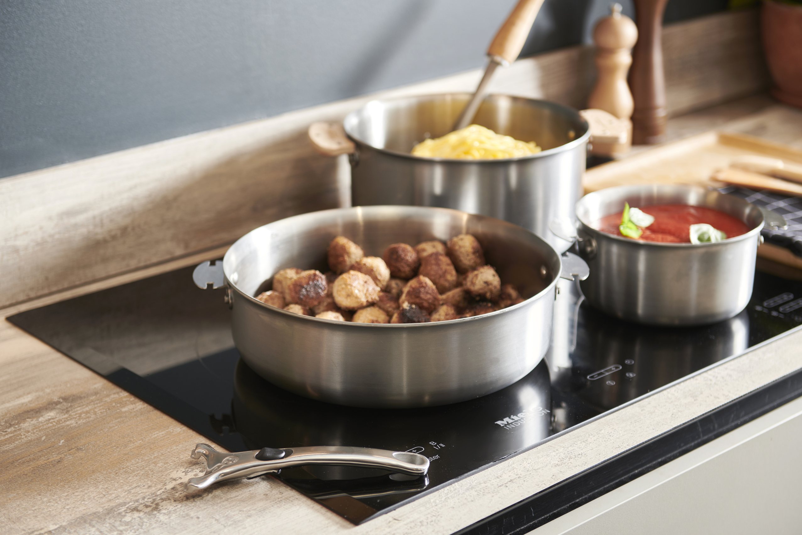 Sauteerpan ALCHIMY LOQY 28 cm, zilver, roestvrij staal, de Buyer