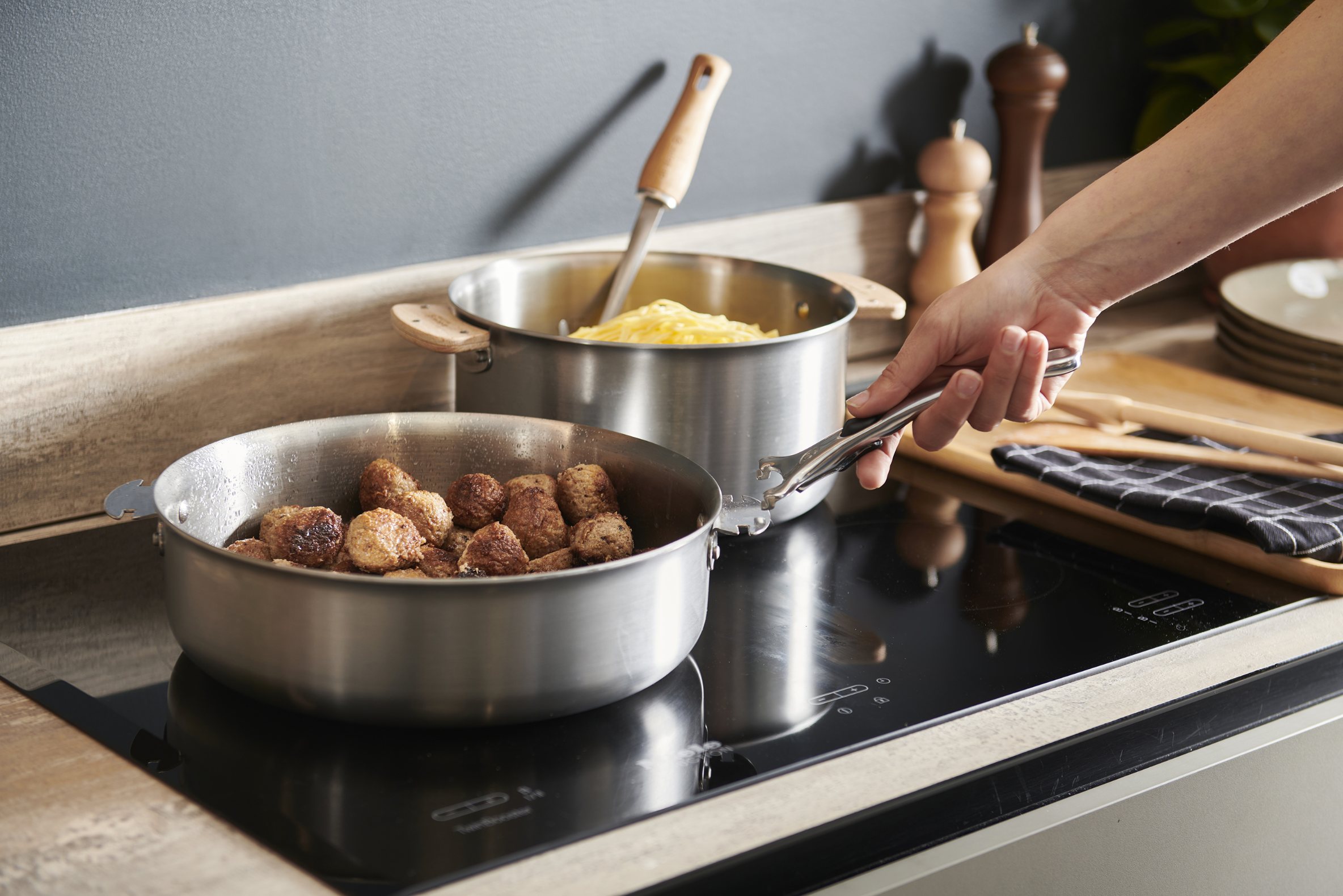 Sauteerpan ALCHIMY LOQY 28 cm, zilver, roestvrij staal, de Buyer