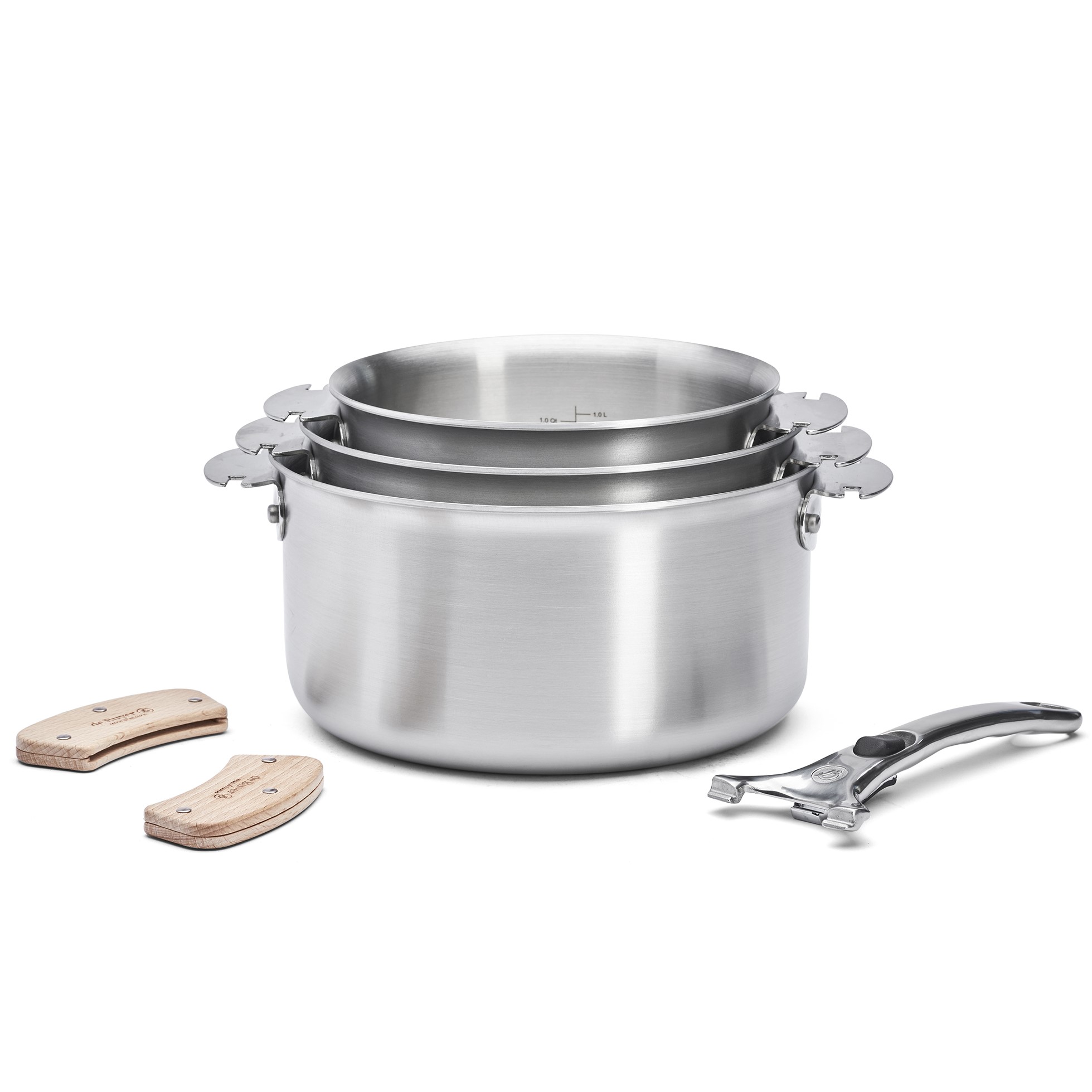 Pan ALCHIMY LOQY 24 cm, zilver, roestvrij staal, de Buyer