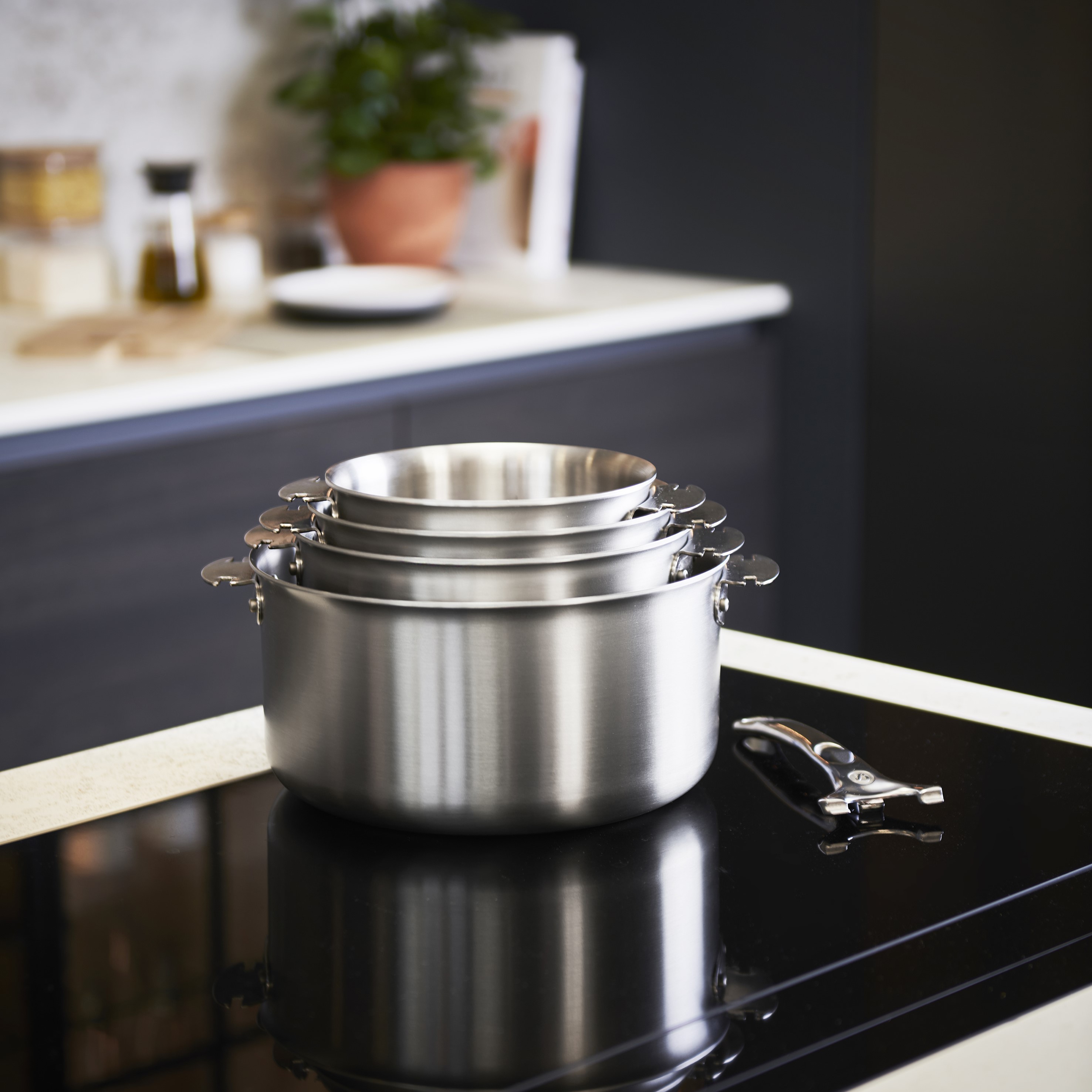Pan ALCHIMY LOQY 24 cm, zilver, roestvrij staal, de Buyer